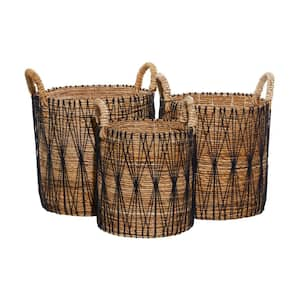 Zentique Small Wooden Basket PC088 - The Home Depot