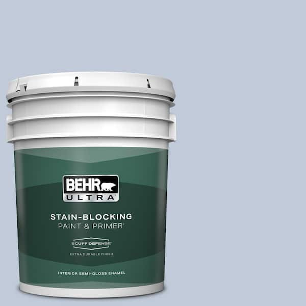 BEHR ULTRA 5 gal. #600E-3 Icy Brook Extra Durable Semi-Gloss Enamel Interior Paint & Primer