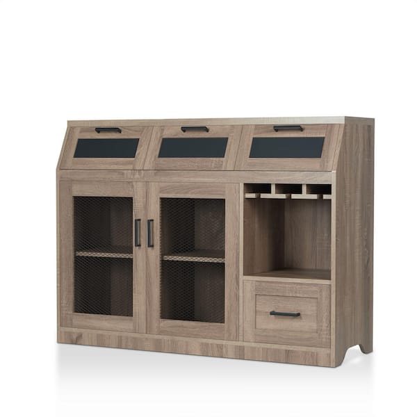 Furniture of America Noguchi Chestnut Brown Buffet with 4-Drawer