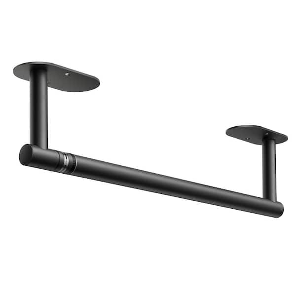 Wall Mount Single Post Toilet Paper Holder in Matte Black