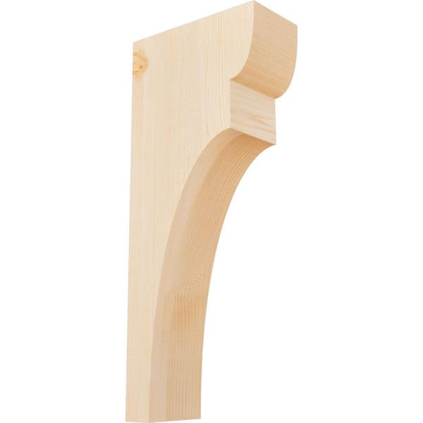 Ekena Millwork 5-1/2 in. x 12 in. x 28 in. Douglas Fir Yorktown Smooth Corbel