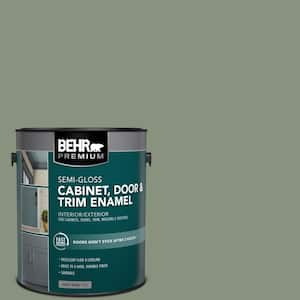 1 gal. #N390-5 Eucalyptus Wreath Semi-Gloss Enamel Interior/Exterior Cabinet, Door & Trim Paint