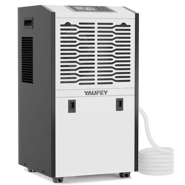 155 pt. 8,000 sq. ft. Commercial Dehumidifier in White with Timer and Automatic Defrost for Basement, Garage, Gym