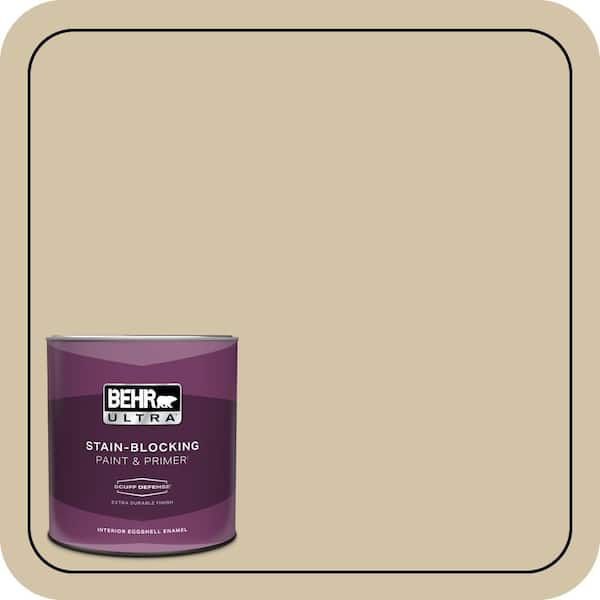 BEHR ULTRA 1 qt. #740C-3 Oat Straw Extra Durable Eggshell Enamel Interior Paint & Primer