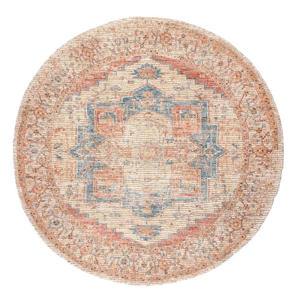 nuLOOM Mya Flatweave Multi 6 ft. x 6 ft. Round Area Rug