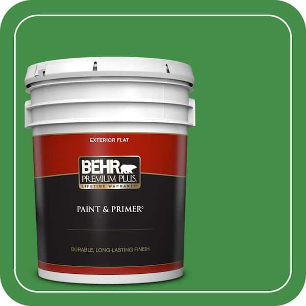 BEHR PREMIUM PLUS 5 gal. #P390-7 Park Picnic Flat Exterior Paint & Primer