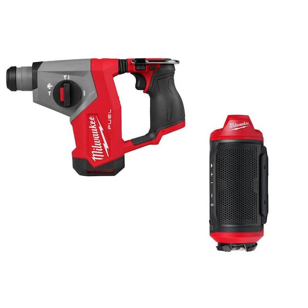 M12 FUEL 12V Lithium-Ion Brushless Cordless 5/8 in. SDS-Plus Rotary Hammer Drill, & Speaker