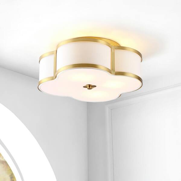 scalloped metal flush mount