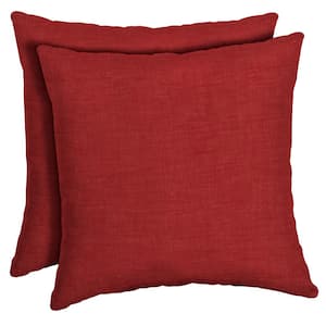 16 x 16 Ruby Red Leala Square Outdoor Throw Pillow (2-Pack)