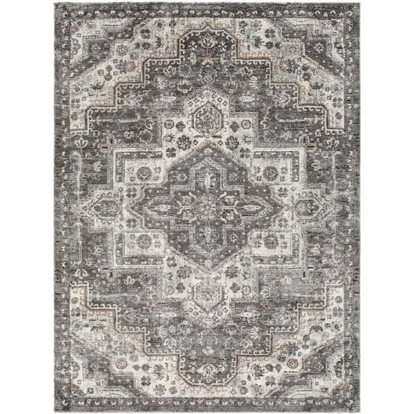 Livabliss Faustino Gray 7 ft. x 9 ft. Indoor Area Rug