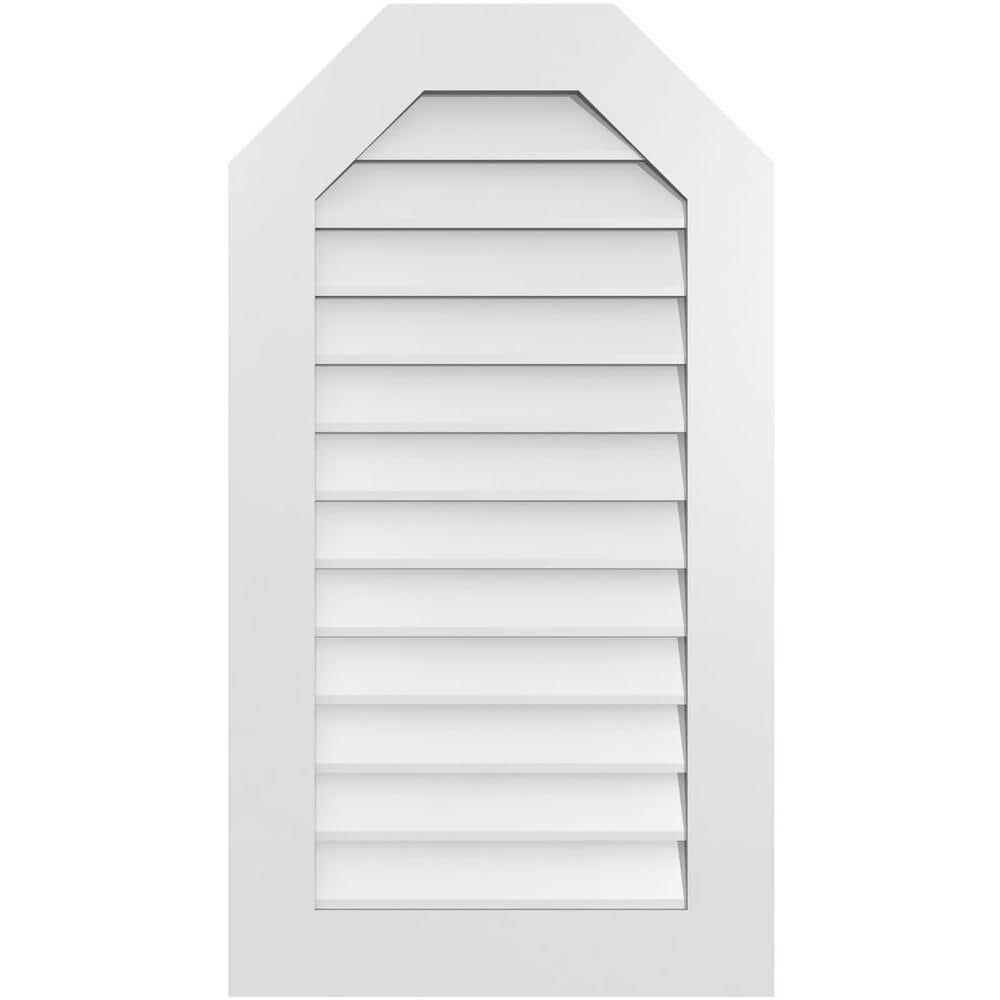 22 in. x 40 in. Octagonal Top Surface Mount PVC Gable Vent: Decorative with Standard Frame price history on PriceWatchPro