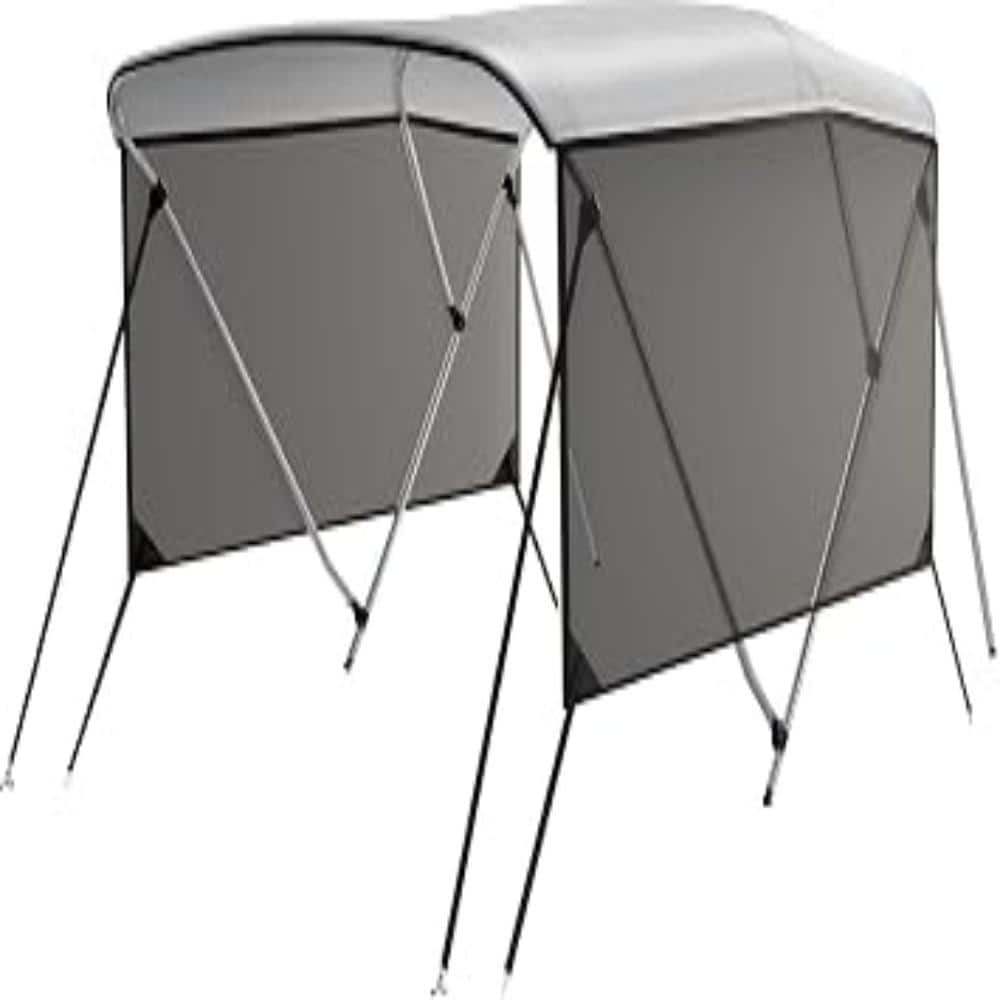 "3-Bow Marine Bimini Top with Mesh Sidewalls, Storage Boot, Support Poles & Straps, Grey, 6'L x 46""H x 61""-66""W" price history on PriceWatchPro