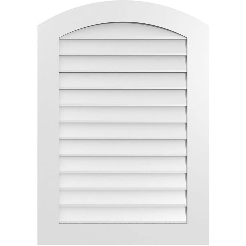 28 in. x 40 in. Arch Top Surface Mount PVC Gable Vent: Functional with Standard Frame price history on PriceWatchPro