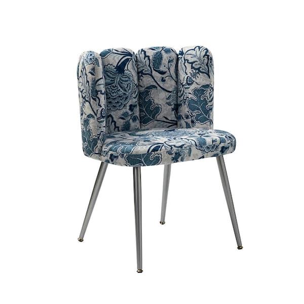 Shell back best sale velvet chair