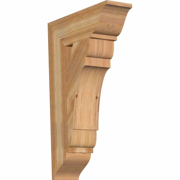 Ekena Millwork 6 in. x 32 in. x 20 in. Western Red Cedar Olympic Traditional Rough Sawn Bracket