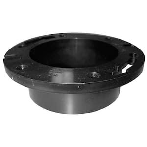 7 in. O.D. Plumbfit ABS Water Closet (Toilet) Flange Less Knockout, Fits Over 4 in. Schedule 40 DWV Pipe