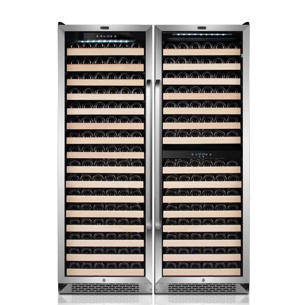 48 in. Dual Zone 330-Bottle Built-In Wine Cooler Fridge Bundle in Stainless Steel, Reversible Door and Double Pane Glass price history on PriceWatchPro