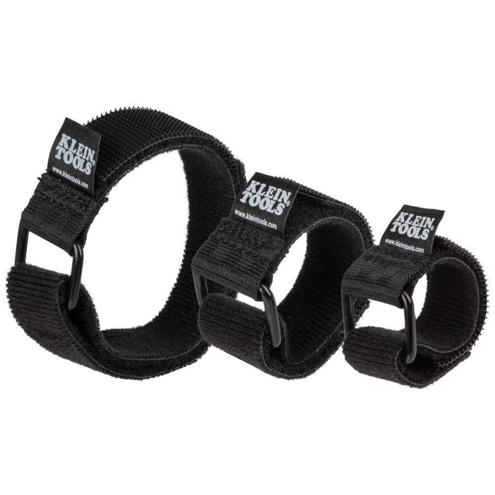 Klein Tools 6 in., 8 in., 14 in. Hook and Loop Cinch Straps (Multi-Pack)