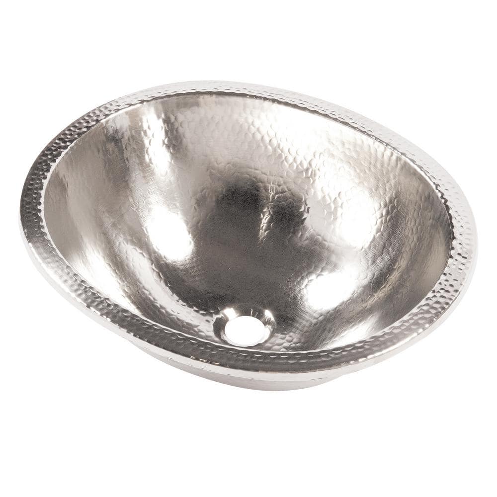 Edison 18.5" Hammered Nickel Undermount Bathroom Sink