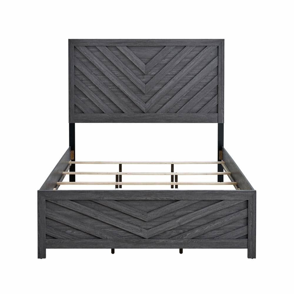 Rustica Gray Wood Frame Queen Panel Bed price history on PriceWatchPro