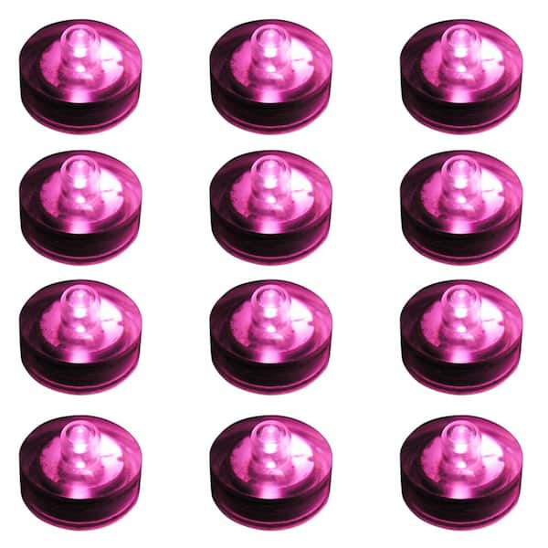 LUMABASE Pink Submersible LED Lights (Box of 12)
