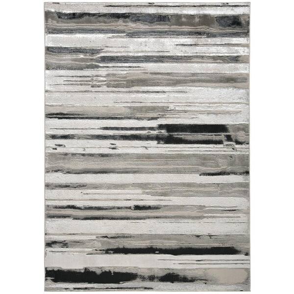Weave & Wander Orin Silver 8 ft. x 11 ft. Geometric Area Rug