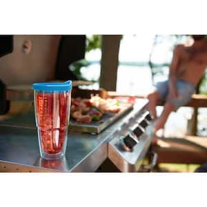 Lets Get Lost 16 oz. Clear Plastic Travel Mugs Double Walled Insulated Tumbler with Travel Lid