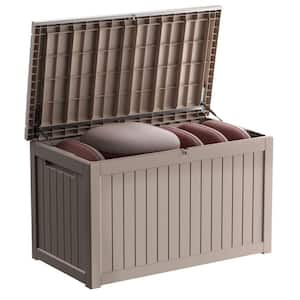 230 Gal. Light Brown Resin Outdoor Storage Deck Box