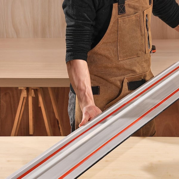 Track Saw Guide Rail 55 in. Cutting Range Includes 2 Pieces 27.5 in. Aluminum Extruded Guide Rails and 1 Connector