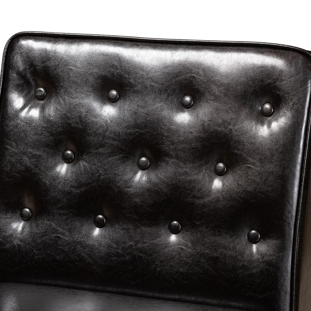 High Back Brown Wood and Cane Arm Chair