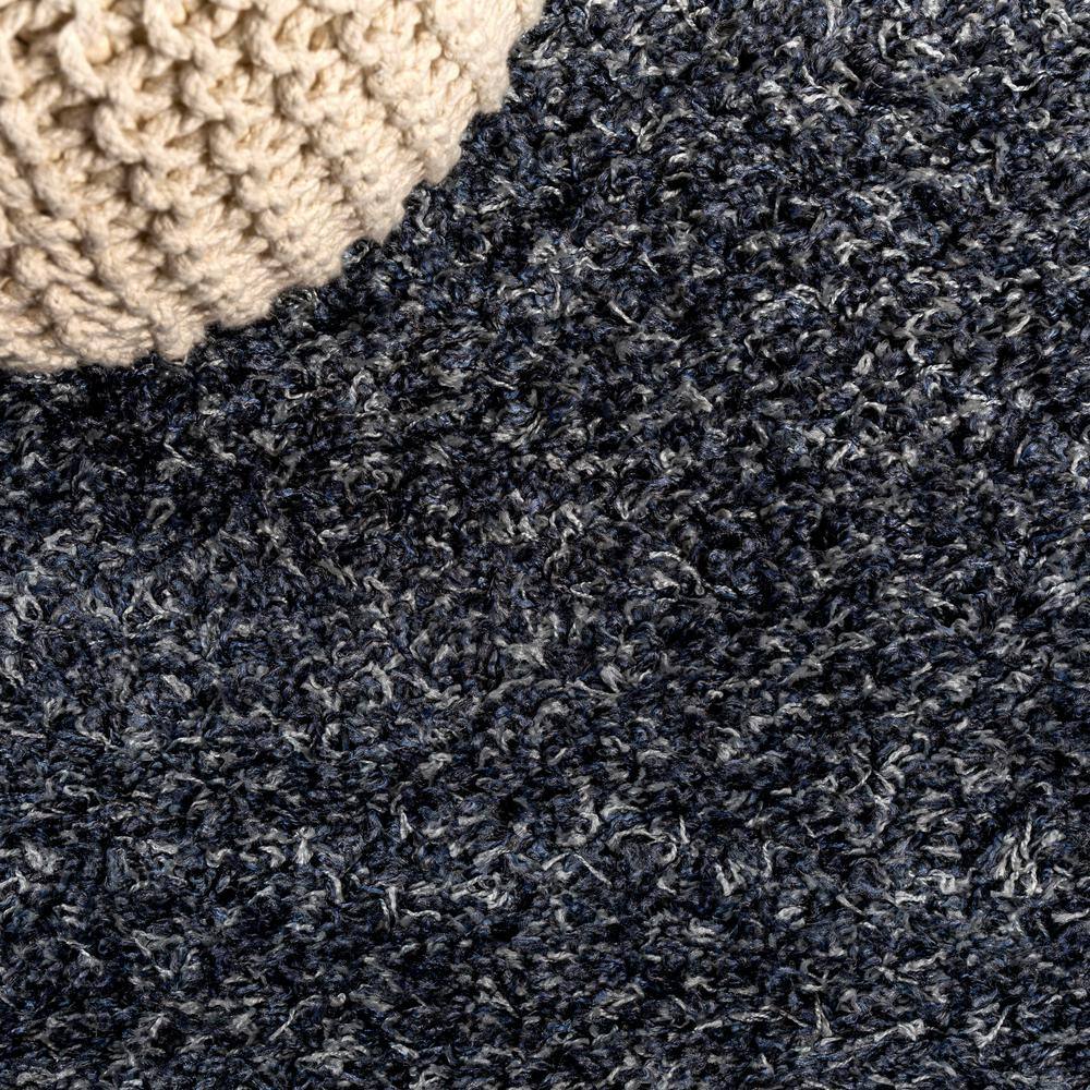 Mercer Shag Plush Denim Blue 3' x 5' Rectangular Area Rug