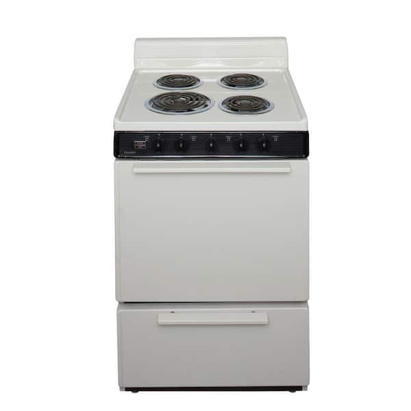 Unbranded 24 in. 2.97 cu. ft. Electric Range in Biscuit