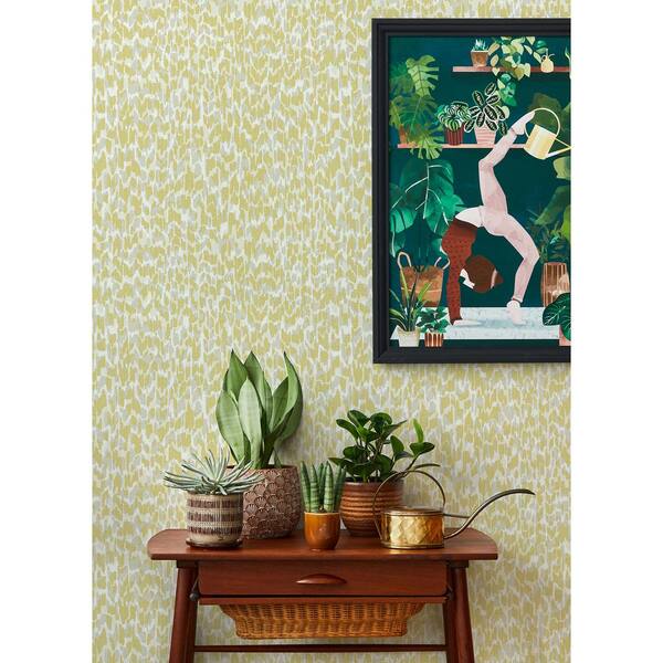 A-Street Prints Helen Floral Trail Yellow Textured Paper Wallpaper Sample  4074-26632SAM - The Home Depot