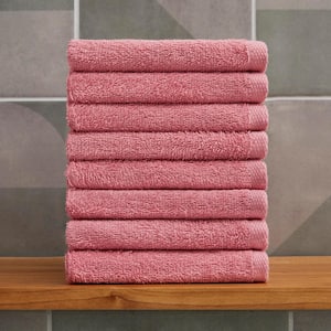 Cotton 8-Piece Rose Washcloth Set