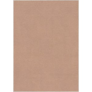 Coral 5 ft. 3 in. x 7 ft. 3 in. Flat-Weave Plain Solid Modern Area Rug