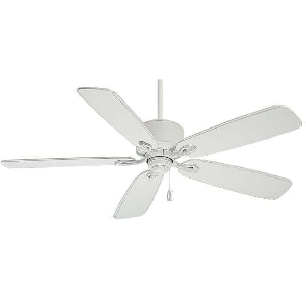 Casablanca Compass Point 19 in. Outdoor Cottage White Ceiling Fan (Motor Only)