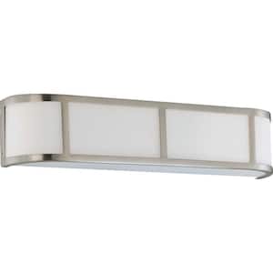 Andra 3-Light Brushed Nickel Sconce with Satin White Glass