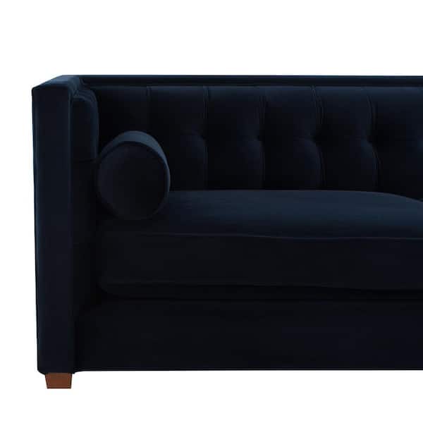Jennifer Taylor Jack 84 in. Square Arm Velvet Rectangle 3-Seater