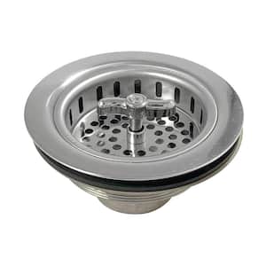 Tacoma 3-1/2 in. x 2-5/16 in. Stainless Steel Kitchen Sink Basket Strainer in Stainless Steel