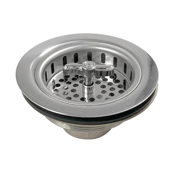 Kingston Brass Tacoma 3-1/2 in. x 2-5/16 in. Stainless Steel Kitchen Sink Basket Strainer in Stainless Steel