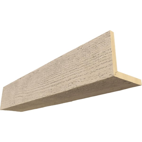 Ekena Millwork Endurathane 8 in. H x 6 in. W x 14 ft. L Rough Sawn Driftwood Faux Wood Beam
