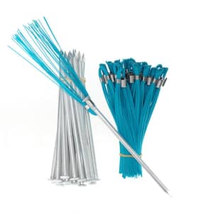 6 in. Blue Ground Markers-Whiskers and Stakes (25-Pack)