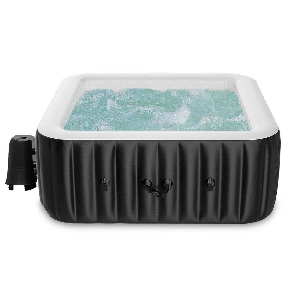 2-4 Person Inflatable Hot Tub Portable Blow up Hot Tub Leak-Proof PVC Outdoor Spa with 120 Air Jets, 60 x 60 x 25 in. price history on PriceWatchPro