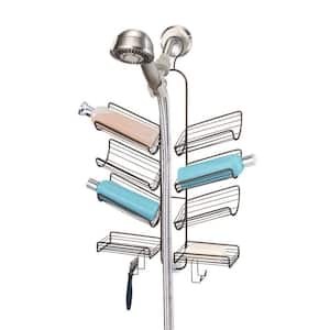 Bronze Metal Hanging Bathroom Caddy for Handheld Shower Hose, Extra Space for Shampoo, Conditioner