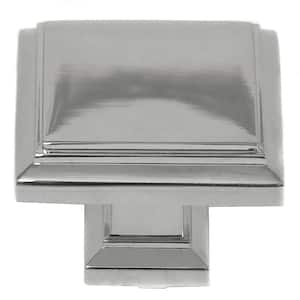 Beacon Hill 1-1/4 in. Polished Nickel Square Cabinet Knob