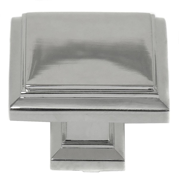 MNG Hardware Beacon Hill 1-1/4 in. Polished Nickel Square Cabinet Knob