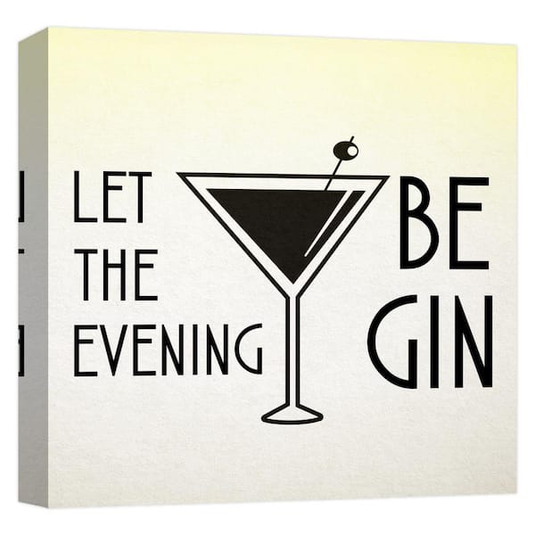 PTM Images Let the evening begin'' Abstract Canvas Wall Art 15 in. x 15 in.