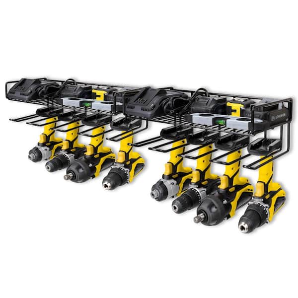 Angel Sar 16 in. x 7.48 in. x 5.51 in. Heavy Duty Tool Organizer, Sturdy Steel Construction 4 Wall Mount Anchors (2-Pack)