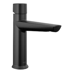 Galeon Single Handle Single Hole Bathroom Faucet with Metal Pop-Up Assembly in Matte Black