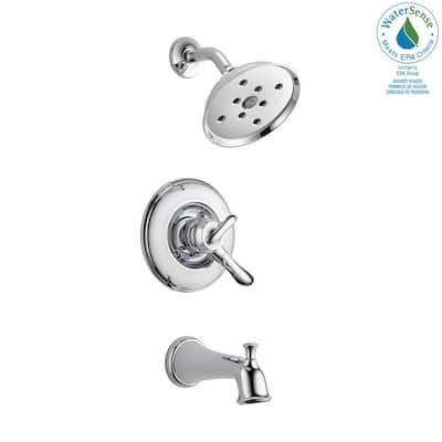 Linden 1-Handle H2Okinetic Tub and Shower Faucet Trim Kit in Chrome (Valve Not Included)